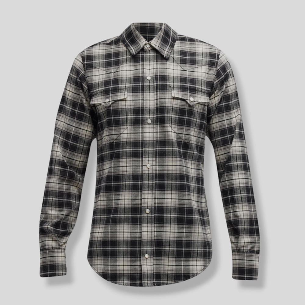 Alanui Tartan Patchwork Sport Shirt, Originally $740